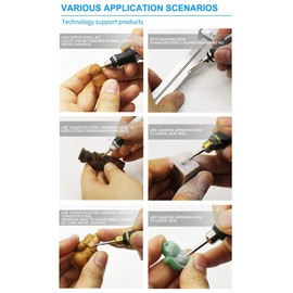 Rechargeable cordless Electric Micro Engraver Pen Mini DIY Engraving Tool Kit for Metal Glass Ceramic Plastic Wood Jewelry with 30 Bits and 16 Stencils and 1 Scriber Pen (silver)