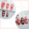 30Pcs Blush Gradient Press on Nails Medium Almond Summer Strawberry