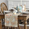 Artoid Mode Pumpkins Maple Leaves Beige Wood Fall Table Runner,