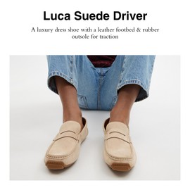 Coach Men's Luca Suede Driver Loafer, Taupe, 9