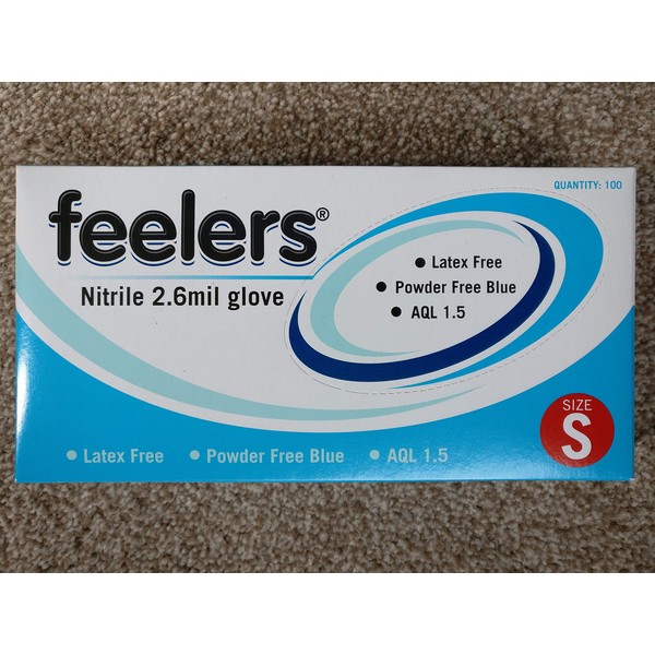 Nitrile powder free blue disposable gloves Small