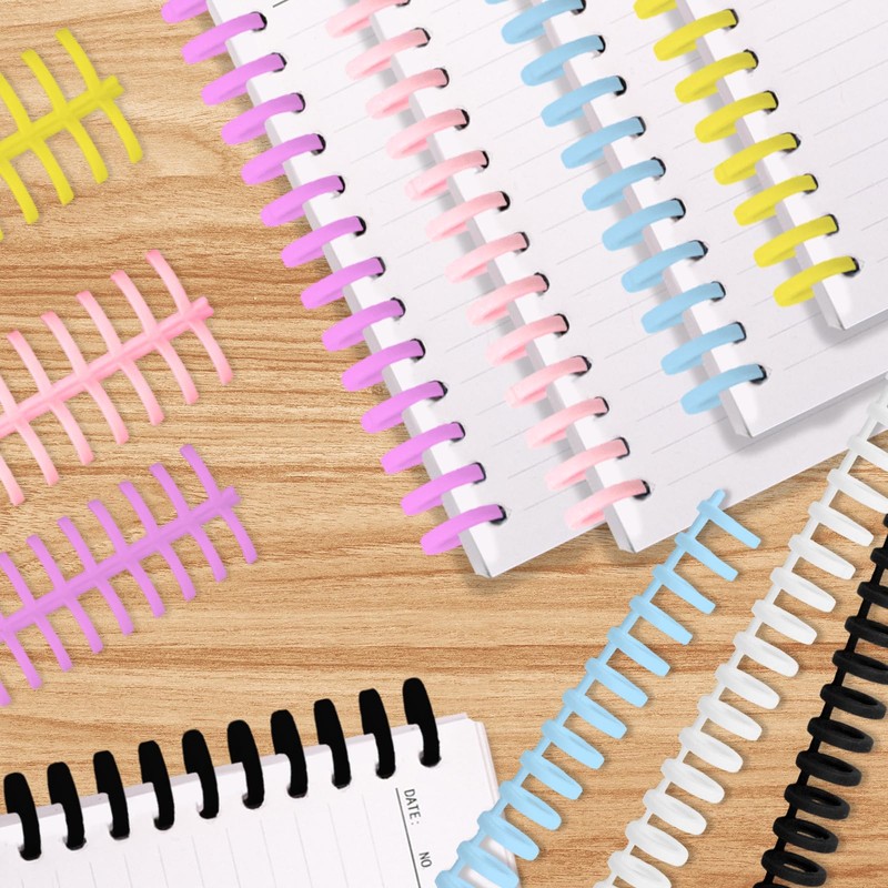 12 PCS Comb Binding Spines Plastic Spiral Binding Coils Binding