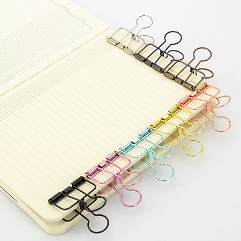 Hollow Out Paper Binder Clip Invoice Bill Clip Office Supplies