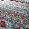 NEWLAKE Cotton Bedspread Quilt Sets-Reversible Patchwork Coverlet Set,Boundless Universe Pattern,King