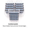 Taconic Shave, 40 Triple Razor Blade Cartridges – Compatible with