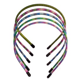 minihope Skinny Multicolor Headbands - Assorted Colors for All Hair Types - Instant Style, Pain-Free Wear - Durable, Adjustable, 5 Pack - Women, Men, Boys, Girls.