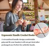 Beech Wood Crochet Hooks,5mm Ergonomic Handle Crochet Hook Hand DIY