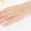 Pulsera Arnés Con Cadenita Y Anillo Cristales Zirconia
