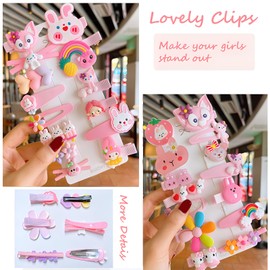 62PCS Hair Accessories Set - Toddler Girls Barrettes, Flower, Rainbow, Candy Fruits, Hair Pins, Cute Clips for Kids (Style 5)