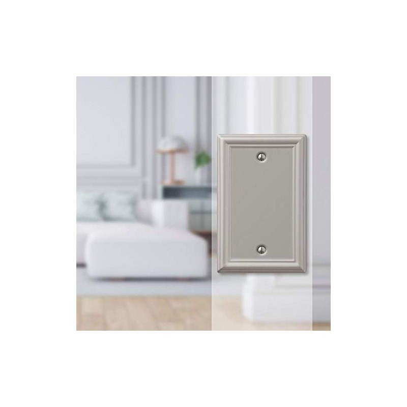 AmerTac 149BBN Amerelle Chelsea Blank Steel Wallplate in Brushed Nickel