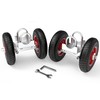 Blütezeit Rolling Gate 8'' Heavy-Duty Rubber Wheel Carrier 2pcs, Double-U