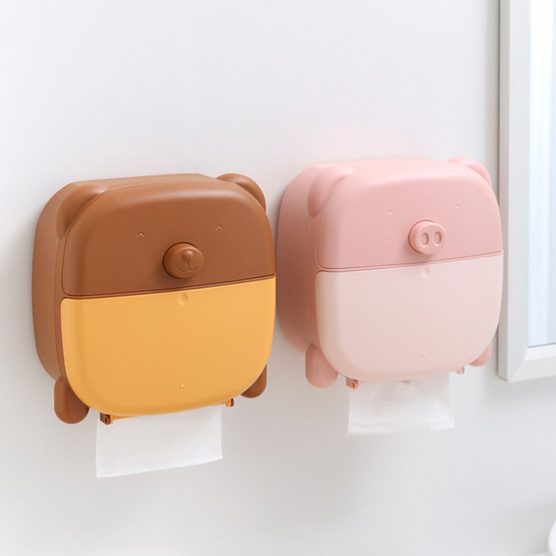 Wall Mounted Tissue Box Cartoon Large Space Cute Lovely Tissue