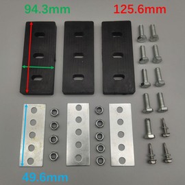 3 Snow Blower Impeller Modification Kit Compatible with 1/4" Thick 2" W x 5" L 3-Blade Universal- Modifies 2-Stage Machine Bolts 5/16-18 x 1 in coarse Thread w/ 5/16-18 Lock Nuts D0442