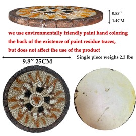 Garden Décor Stepping Stones Outdoor-Round Resin Stepping Stone in The Shape of Pebble (Small)