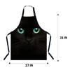 Xuwenz Black Cat with Green Eyes Kitchen Apron for Women