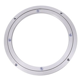 Heavy Duty Dining Table Swivel Plate, 10 Inch Aluminium Alloy Rotating Turntable Bearing Round Dining Table Holder Smooth Swivel Plate for Tabletop Serving Trade Show Display, Silver