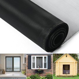 GOOFCXO 304 Stainless Steel Black Window Screen Roll 39.4 inch x 98.4 feet Metal Door Screen Replacement Mesh Screen for Home Office Porch Patio