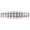 Duck Press on Nails Black French Tip Fake Nails Medium