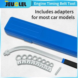 JEUCLEL 10PCS Universal Auxiliary Timing Idler Belt Wrench Serpentine Belt Tension Pulley Wrench Set Engine Timing Belt Tensioning Nut Bolt Screw Remover