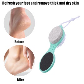 VOCOSTE 1 Pc Multi Purpose 4 in 1 Foot File with Foot Scrubber, Pumice Stone, Foot Rasp and Sand Paper, Removes Dead Skin, Pedicure, Green