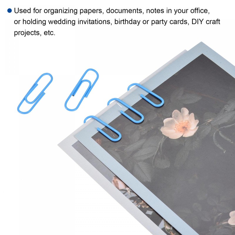 sourcing map Paper Clips Small Size 1.1 Inch Vinyl Coated