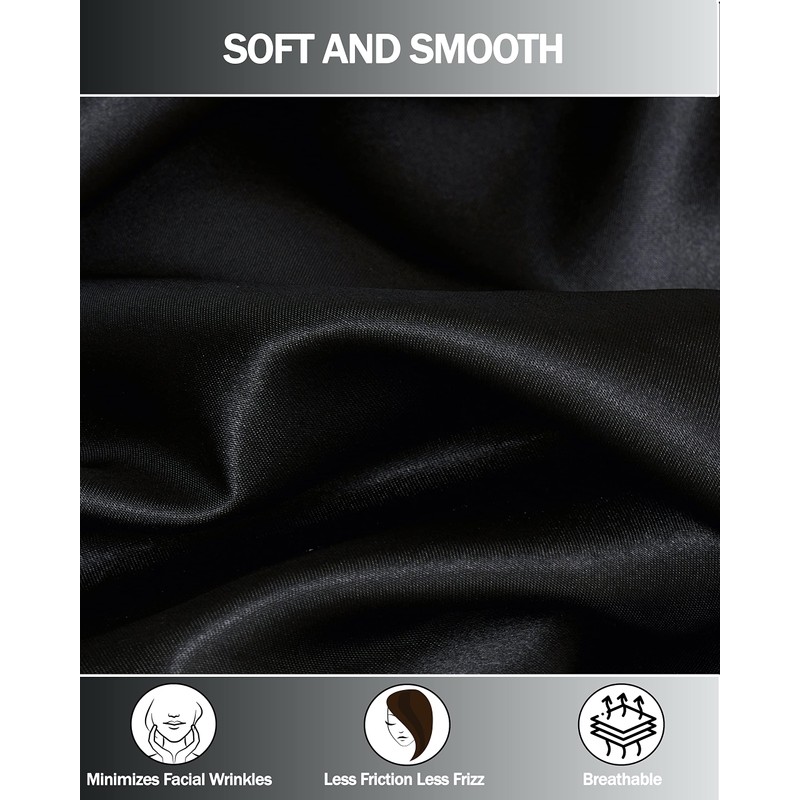 Satin Pillow Cases 2 Pack, GVTECH Pillowcase for Hair and