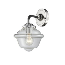Innovations 284-1W-BPN-G532-LED Small Oxford 1 Light Sconce Part of The Nouveau Collection, Black Polished Nickel