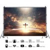 ZARROUEA 7x5ft Jesus Christ Cross Backdrop Opened Holy Bible Book