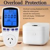 240V Electricity Usage Monitor Plug Power Watt Voltage Amps Meter