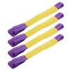 4pcs Recovery Alloy Wheel Securing Link Straps Trailer Transporter Yellow/Purple