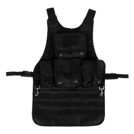 Tool Apron BBQ Barbecue Grill Apron with Pocket Adjustable Side Belt for Kitchen Outdoor