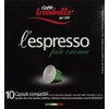 Trombetta Lespresso Italian Coffee - 20 Capsules “Piu Crema“ Dark Roast Instant Espresso Coffee - Compatible with most Espresso Machines