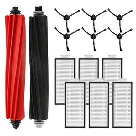 Q5 Max+ Accessories Replacement Parts Q8 Max+ Accessories Compatible with Roborock Q5 Max+, Q5 Pro+, Q8 Max+, Q5 DuoRoller+ Robot Vacuum Cleaners, Dual Roller Brush, 6 Side Brushes, 6 Washable Filter