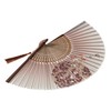 Salutto Hand Fan Bamboo Printed Pattern Folding Fan Lacquered Bamboo