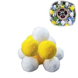 Doyeemei Mahjong Tiles Cleaning Automatic Mahjong Table Dedicated Cleaning Balls, Set of 12, Cleaning Balls, Mahjong Brand, Cleaning Ball, Cleaning, Mahjong Washing, Maintenance, Yellow and White