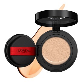 L'Oréal Paris Infallible 24h Fresh Wear Cushion Foundation, base de maquillaje en cushion alta cobertura y acabado mate natural con larga duración hasta por 24h.