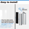 3"Magnet,3-3/4"Bright Chrome Frameless Shower Door Handle with Metal Strike |