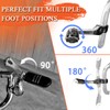 FOVPLUE 1.25" Highway Footpegs,Adjustable Long Angled Highway Pegs w/Mounts for