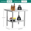 YITAHOME Stainless Steel Table, 30" X 24" Work Table, 2