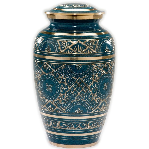 Azure Cremation Urn by Beautiful Life Urns - Exquisite Blue