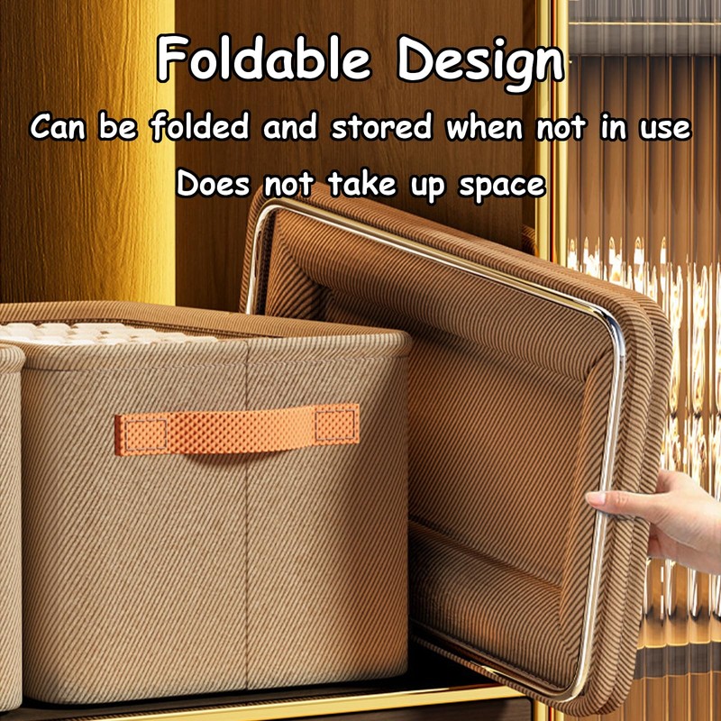 Taoluwin Wardrobe Clothes Organizer, Large Capacity Closet Storage Baskets with