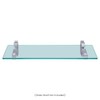 Dulles Glass Floating Shelf Brackets, Designer Heavy Duty, Chrome, for