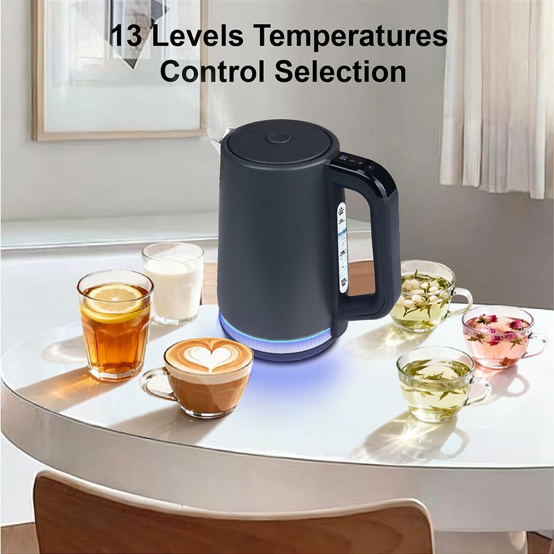 Seydere Electric Kettle, 1.7L Stainless Steel Inner Bottle, 1200W Fast
