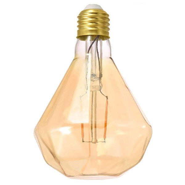 SYLVANIA LED Vintage Diamond Shaped Light Bulb, 2175K Amber Glow, 1 pack
