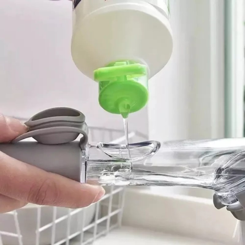 Misore Cepillo Dispensador Jabon Lava Trastes 2 Esponja 1 Cepillo