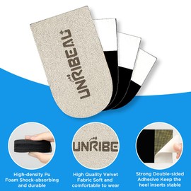 Unribeau Adjustable Height Increase Insoles, 4 Layers Orthopedic Heel Lifts for Leg Length Discrepancies, Achilles Tendonitis and Heel Pain, Shoe Lifts Inserts for Women & Men (White, Large, 1 Pair)