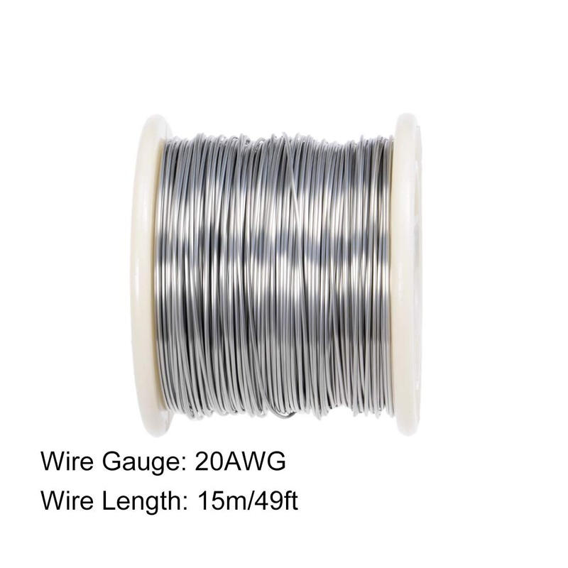 sourcing map 20 Gauge Resistance Wire Wrapping 49ft Nichrome Heating