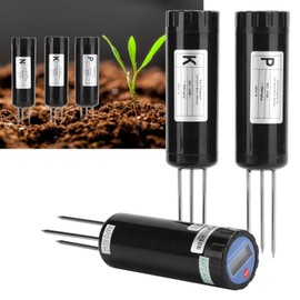Aqur2020 Soil Tester Lant Water Meter Indoor & Outdoor Nutrient Intelligent Fertilizer Detector Meter NPK Sensor Gardening Tool or Potted Plants, Garden, Lawn, Farm