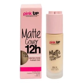 Base De Maquillaje Alta Cobertura Matte Cover 12 Hrs Pink Up