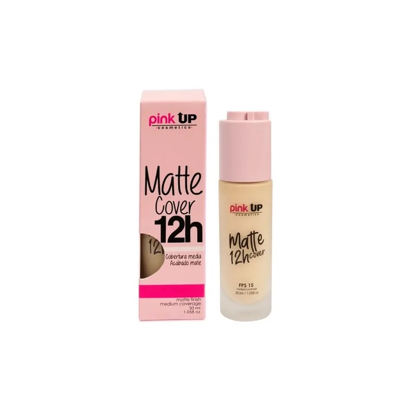 Base De Maquillaje Alta Cobertura Matte Cover 12 Hrs Pink